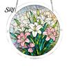 Unique Acrylic Puzzle Pieces Jigsaw Suncatcher Stained Glass Window Hanging Ornament DIY Puzzles Sun Catcher Panel for Home Decor Gifts Mom Friends