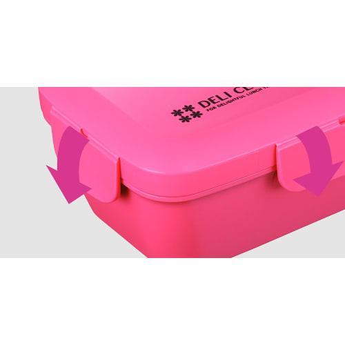 Asvel Deli Club TLB-510 Lunch Box, 1 Tier, 510mL, Pink, 3546
