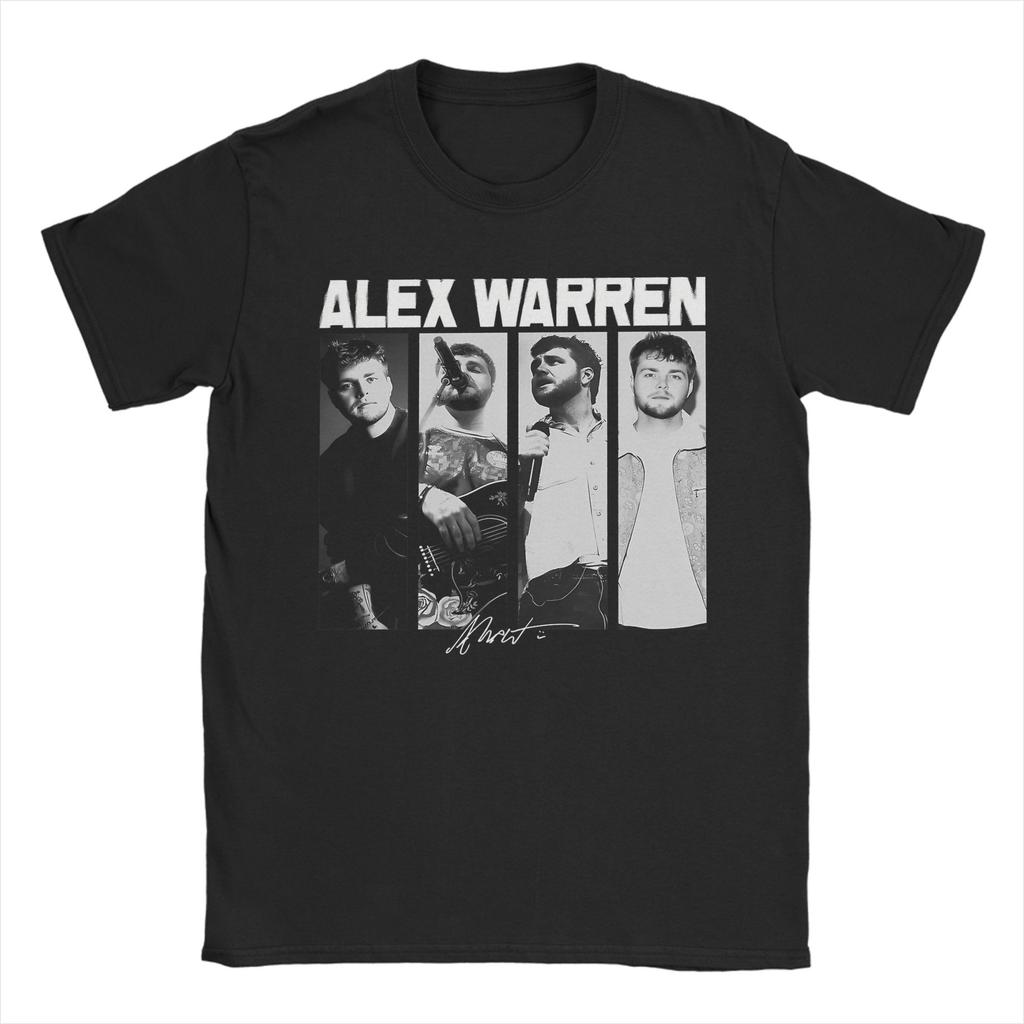 Mens TShirt Alex Warren Tour Vintage Cotton Tees Short Sleeve T Shirt Round Neck Clothes New Arrival