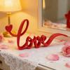Красные 3D-печатные буквы 'LOVE' Настольные украшения для Дня святого Валентина, Декор для предложения руки и сердца, Счастливая атмосфера 2026, Подарок-любовь