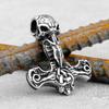 Скандинавский викинг из нержавеющей стали 316L, Викинг Мьельнир, скелет, молот Тора, руна, кулон, мужские уличные ювелирные изделия в стиле рок, аксессуары, мужской подарок BFF