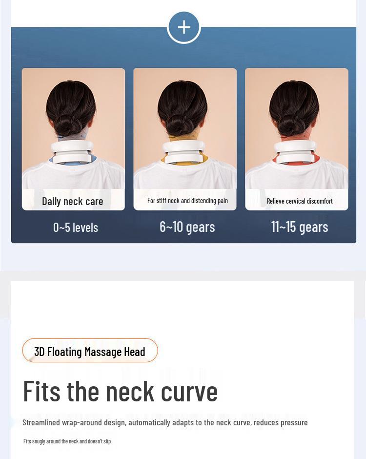 Умный массажер для шеи и плеч с импульсным нагревом и терапией горячим компрессом