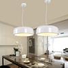 Modern LED Pendant Lamp Dining Bedroom Hotel Bar Pan 35cm 48cm 60cm White Black Ceiling Chandelier Suspension Hanging Light Lamp