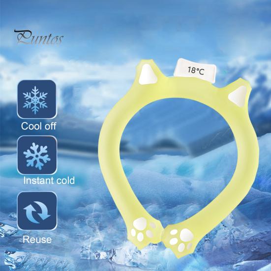 Летняя охлаждающая трубка для шеи Носимый охладитель для шеи Легкое многоразовое ледяное кольцо На открытом воздухе Предотвращение теплового удара Портативный воротник с обертыванием на шею