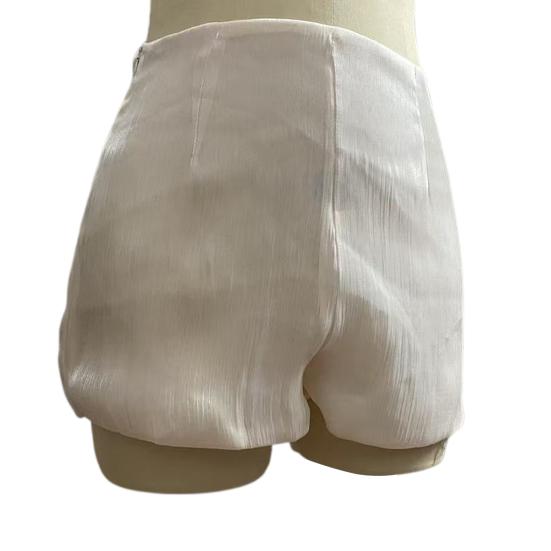 Женское мини-платье с оборками и V-образным вырезом, длинными рукавами, со шнуровкой и шортами, летнее плиссированное короткое платье