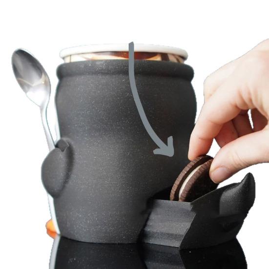 Пингвин Держатель для пинты мороженого с ложкой Ящик для закусок Многоразовые контейнеры для мороженого Подставки для эскимо Рукав для стакана/банки пива