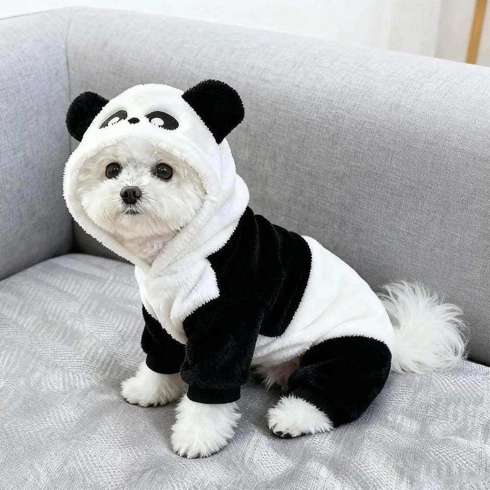 Anti Shedding Panda Dog Costume Costume Design Warm Dog Clothing Thicken Dog Apparel Outdoor Walk
