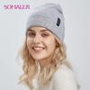 Women Winter Hats Cashmere Wool Knit Beanie Hat Soft Warm Double Layer Unisex Cuffed Slouchy Beanie Ski Cap