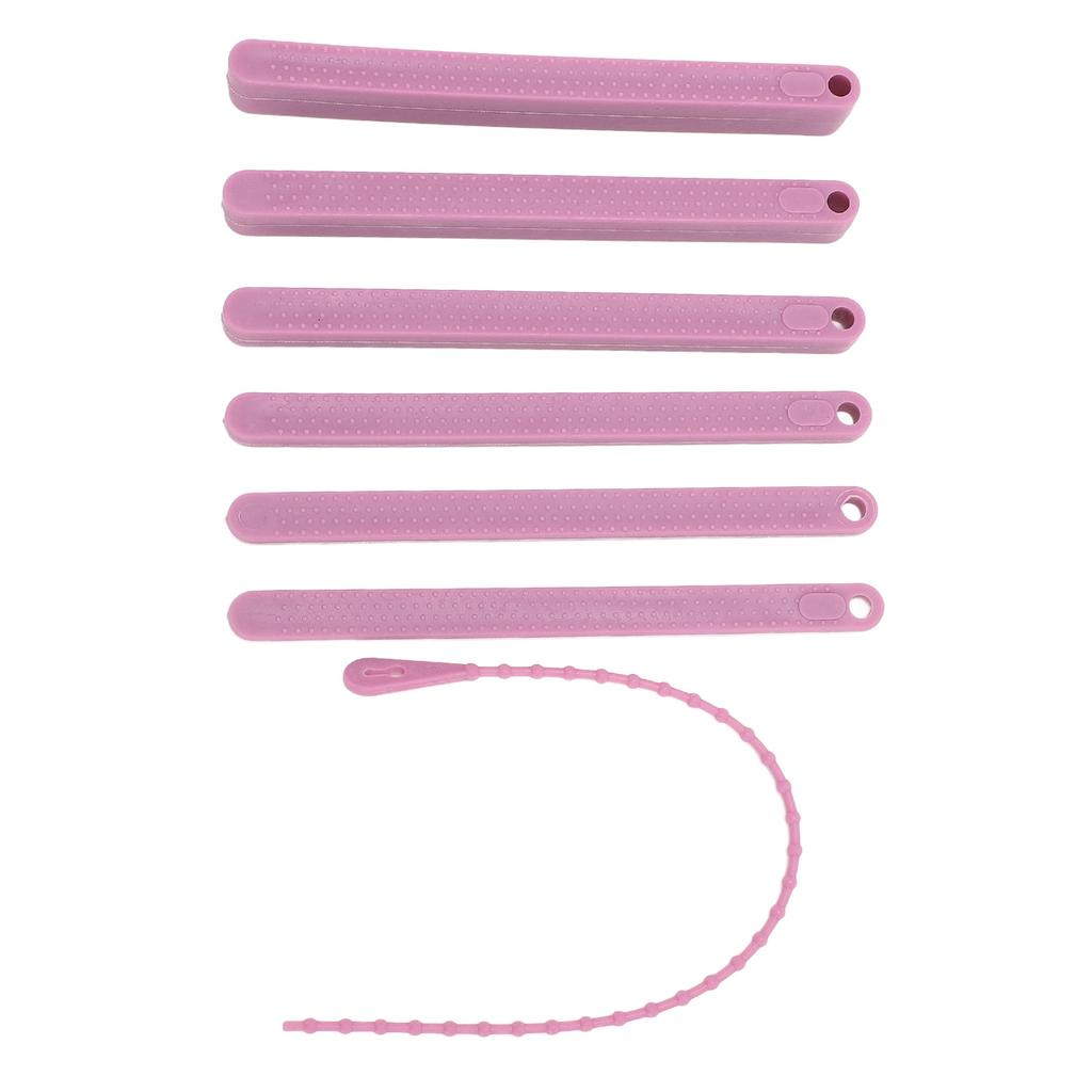 6Pcs Teether Stick Silicone Jaw Grading Bite Blocks Force Trainer Kit Speech Communication Aids Soft Purple