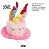 Comfortable Pet Hat Birthday Cute Cake Dog Plush Adjustable Medium Party for Small Dogs Cats Accessory
