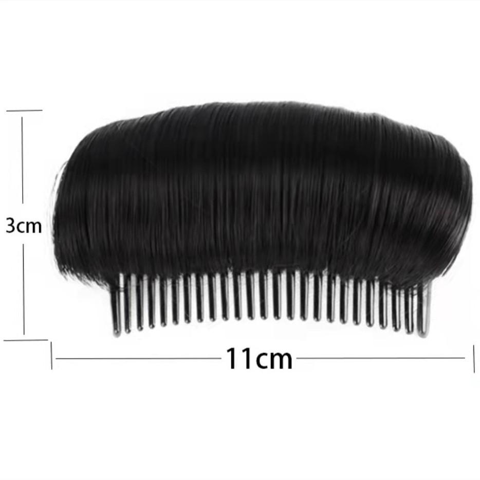 Женская невидимая пушистая подушечка для волос для женской подушки, стабильная, удобная, высокотемпературная волокнистая вставка, расческа, аксессуары для укладки, 1 шт.