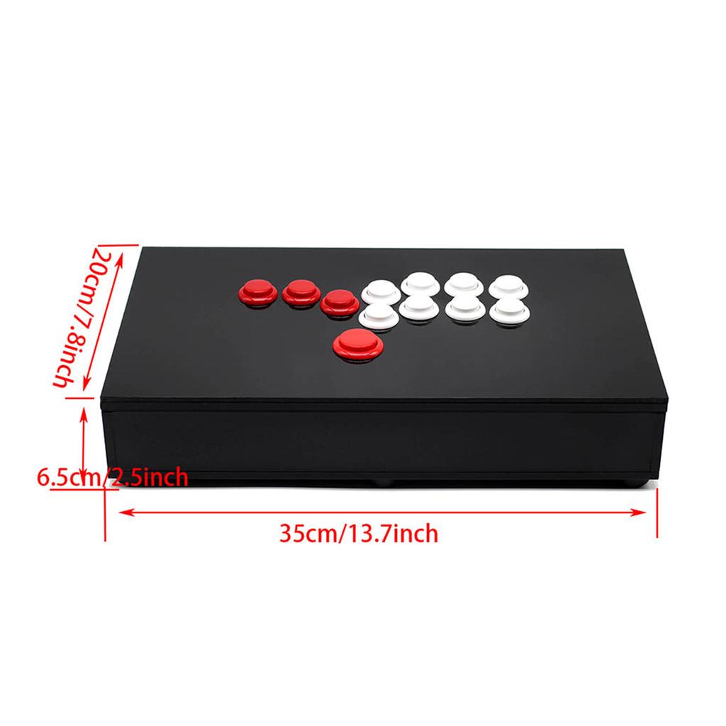 Metal Shell Arcade Joystick Fight Stick Controller for PC Gaming Accessories Game Handle Gift for Friend Gamepad Black