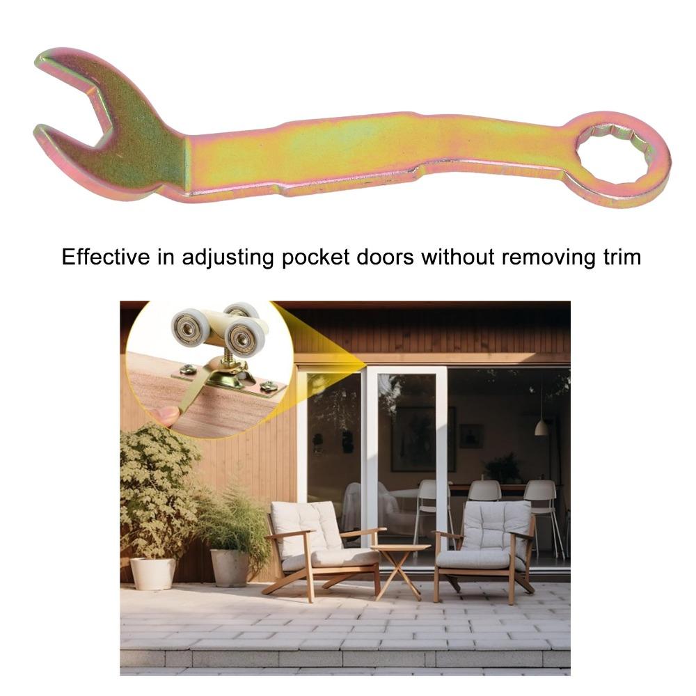2pcs Yellow Adjustment Wrench 3 Inch Door Pivot Adjustment Tool Tool Pocket Door Wrench Home