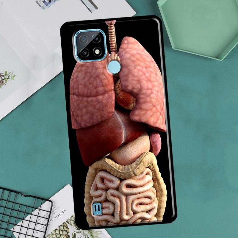 Медицинский чехол с изображением органов человека и сердца для OnePlus Nord 2 9 10 Pro 9R 10R 8T Чехол для Realme GT Master Neo 2 3 8i 9i 8 Pro