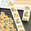 500Pcs/Roll Q Funny Yellow Ducks Kids Rewards Stickers - DIY Scrapbooks Album Decor Sealing Label Decals