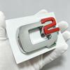 Q2 Rear Logo, Chrome-plated Red Q2 Three-dimensional Character Logo, Trunk Modification 3D Letter Sticker
