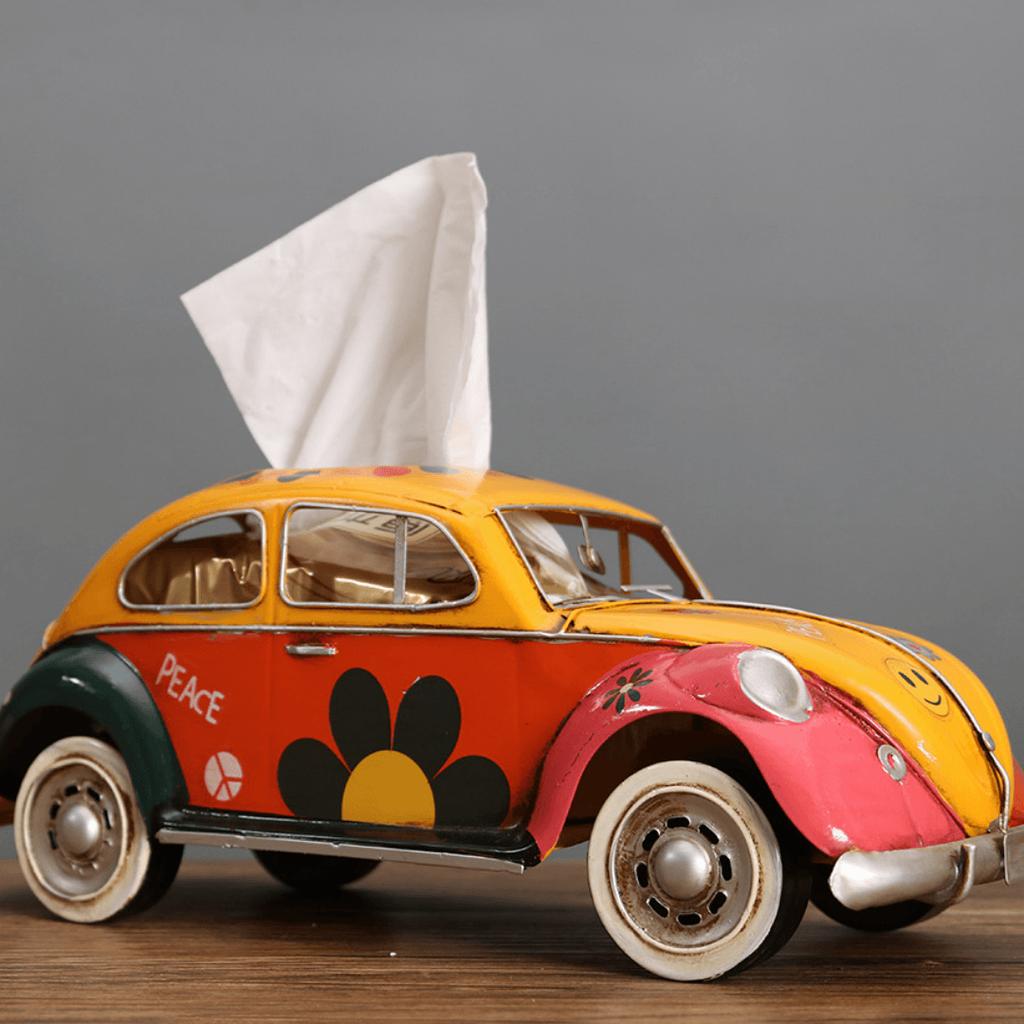 Креативная винтажная коробка для салфеток в американском стиле для автобуса, декоративный элемент для гостиной, служащий держателем салфеток и украшением для автомобиля.