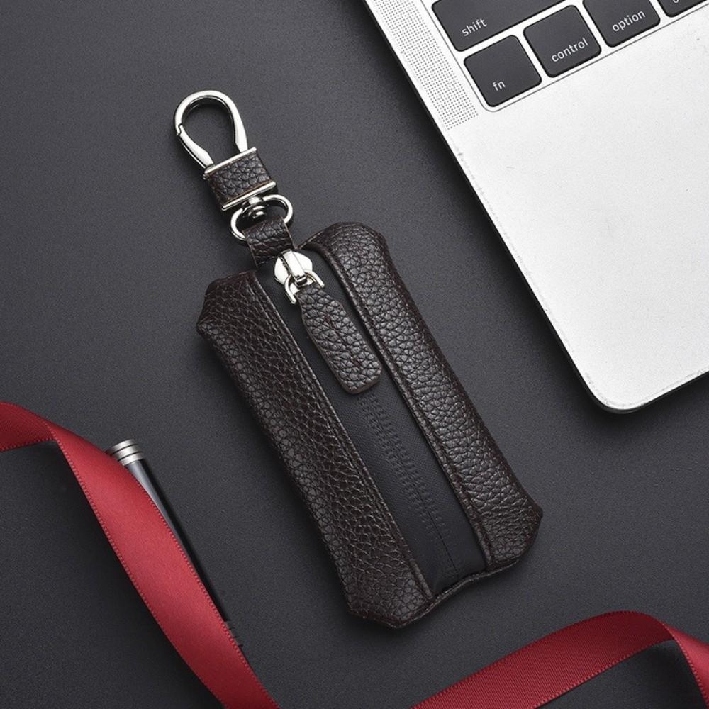 Zipper Closure Car Key Bag Luxury Mini Storage Bag Portable Keychain Holder Daily Use