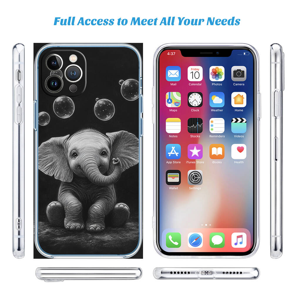 Animal Elephant Case for Motorola G10 G20 G04 E30 E40 E22 E20 E13 E15 G22 G23 G05 G75 G35 G55 E22S E7 G6 G7 G8 G9 Plus Power Play