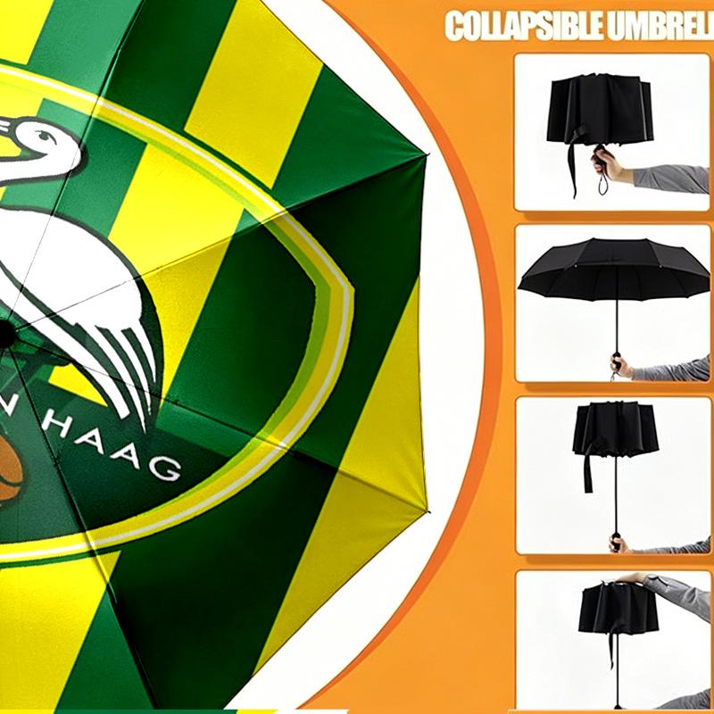 ADO Den Haag Print Umbrella Automatic Opening/ Closing - Portable Foldable Design - Daily use for Travel/Outdoor - Gift for Birthday