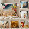 Китайский ретро Подушка с изображением Царя Обезьян Наволочка Пылезащитная Невидимая молния Короткий плюш Подушка для дивана