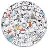 100 акварельных стикеров-граффити с пингвинами для мобильного телефона, компьютера, стакана для воды. Водонепроницаемые креативные детские мультяшные стикеры