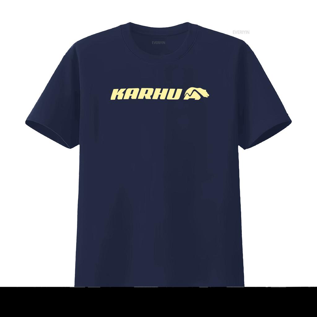 Мужская футболка Karhu Серая Желтая Маленький Упаковка 1 шт. S винтажная Стиранная Дышащая homme Стильная Универсальная Унисекс Слегка Мягкая