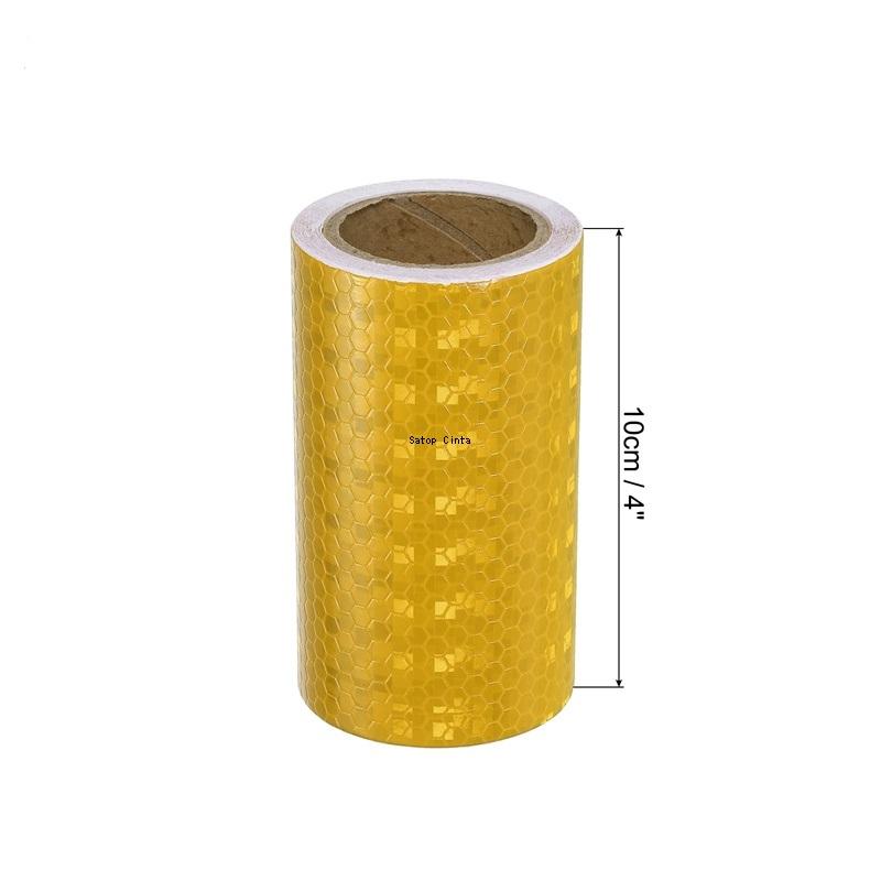 2,5 см/5 см/10 см/20 см*5 м желтая светоотражающая лента водонепроницаемая высокая видимость клейкая светоотражатели предупреждающая наклейка для велосипеда