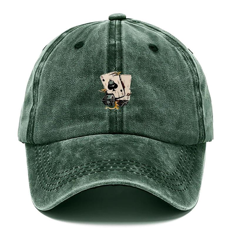 Theme Racing Hat Night Game Party Adjustable Cap Dad Pattern Dice Poker Men Cap Baseball Cotton Washed Vintage Hats Street Style Urban Streetwear