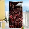 Liverpool Team Customize Text Beach Towel Super Soft Absorbent Suitable For Swimming Gym Camping Yoga Vacation