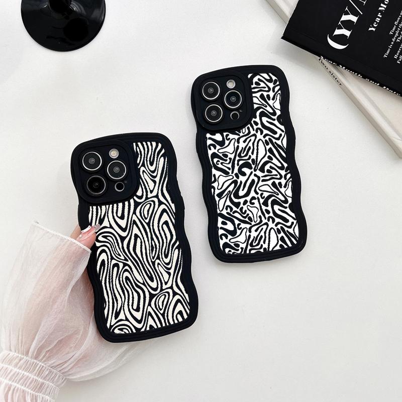 Мягкий чехол из ТПУ в форме волны для OPPO A57 4G Vivo Y35 Y02 Tecno Spark 10C Redmi Note 12 Pro Note 11 Realme C55 C53 IPhone Samsung S23 Ultra A23 A13