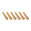 6PcsSet Durable Brass Guitar Bridge Pins for Folk Guitars Replacement Parts(Gold)