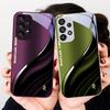 Удачи для Samsung Galaxy Note 8 9 S10 Plus S20 S21 FE S23 Ultra A70 72 73 50 51 52 53 Закаленное стекло Синий чехол для телефона