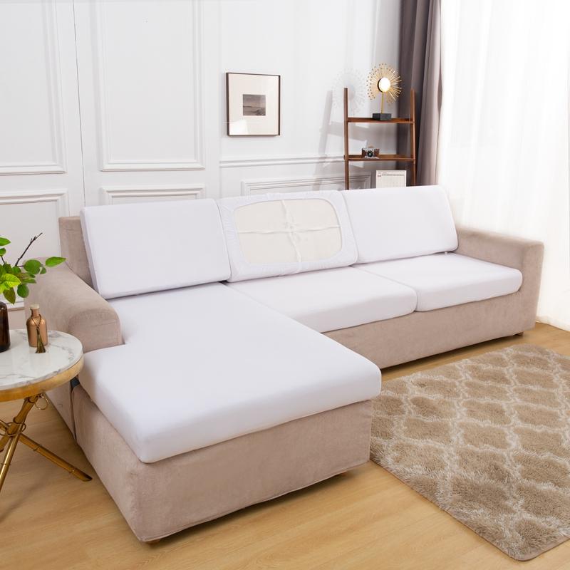 Solid Silk Sofa Cushion Cover Living Room Home Slipcover Protector L Shap Single Couch Pad Seat Covers Case