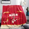 Rashee Rice Printed Flannel Blanket, soft throw for bedroom sofa, washable, fan merchandise, great gift.