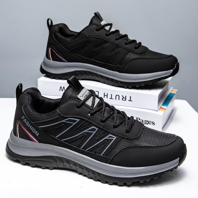 Men's Summer Outdoor Walking & Running Shoes - Breathable Mesh, Non-Slip, Soft Sole, Suitable for Middle-Aged & Elderly.