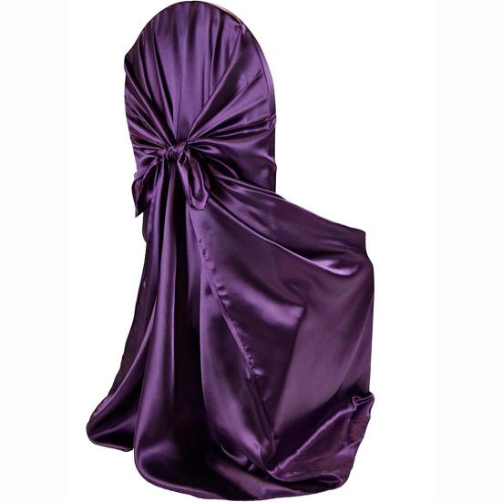 Чехол на стул пыленепроницаемый съемный атласный чехол с юбкой на спине, защитный чехол на стул с завязками, принадлежности для вечеринок и мероприятий