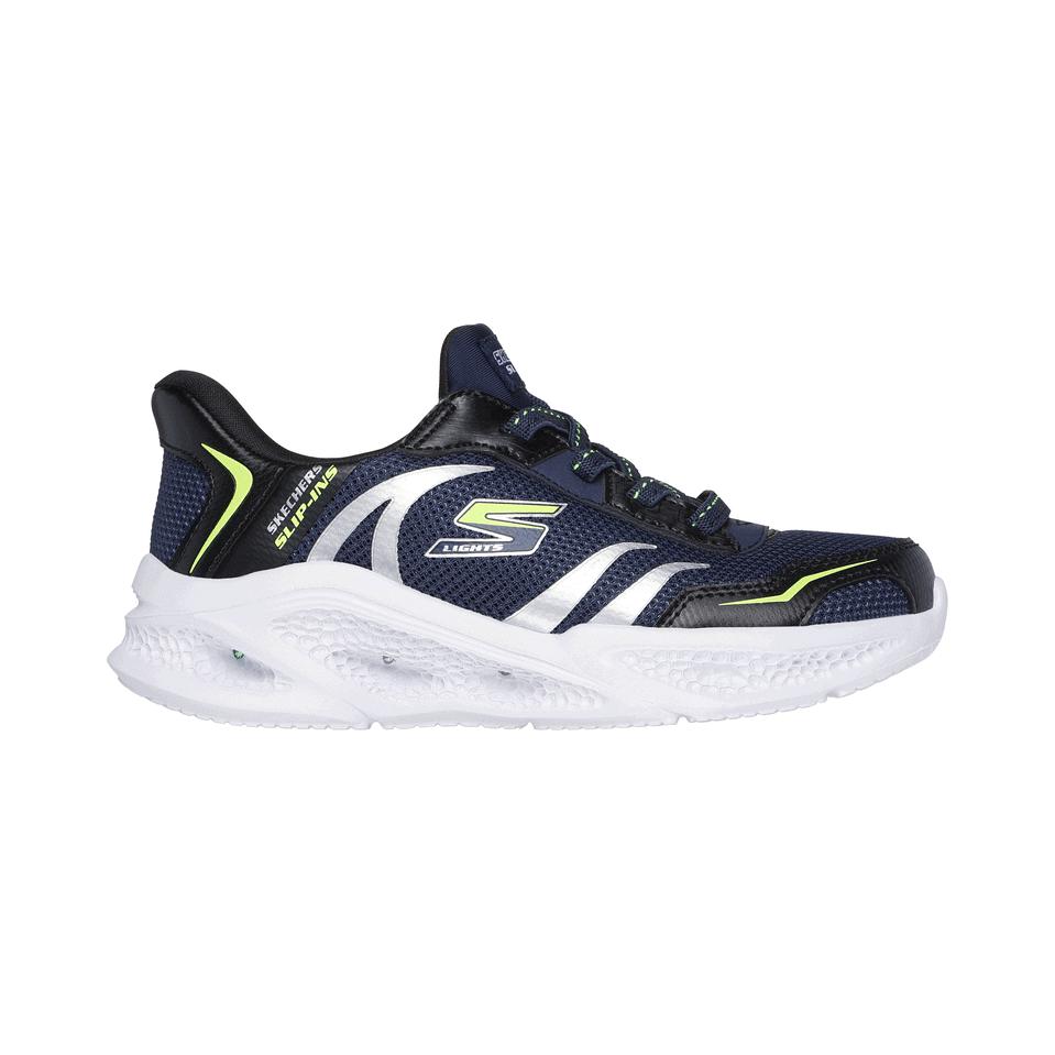 Skechers Детские S-Lights: Метеоритные огни Удобные Универсальные Низкие Повседневные Кроссовки Детские кроссовки Синий Черный 403848L-NVBK