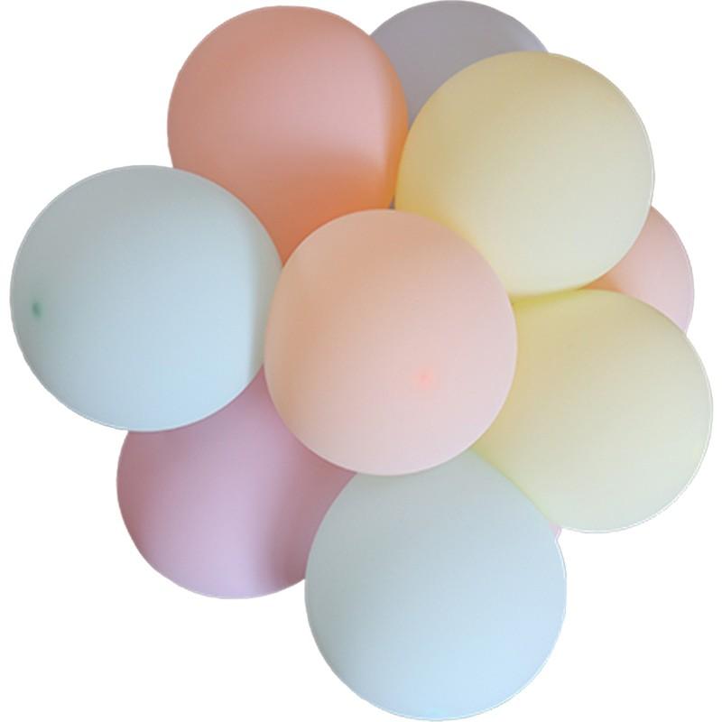 Jidukongjian Macaron Balloon Birthday Scene Decoration, Proposal Confession Decorations, Party Atmosphere, Wedding Room Setup, 50 Pieces + Pump