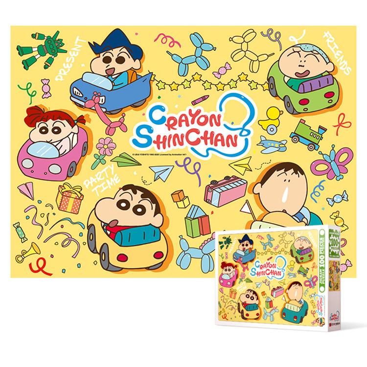 Пазл из 100 деталей - Crayon Shin-chan Kart Racing (большой кусок), популярная корейская головоломка