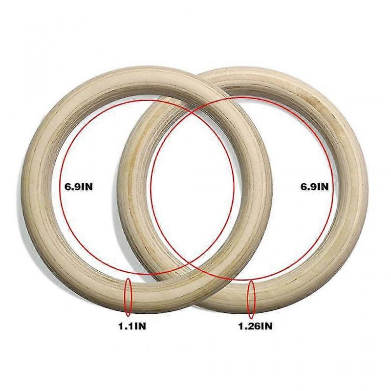 Wooden Gymnastic Rings Gym Training Ring Equipment For Body Strength Training