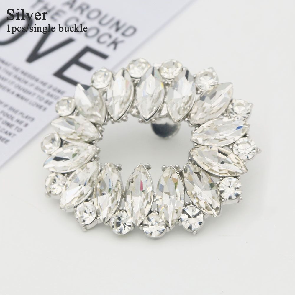Bride Shoes Rhinestones Crystal Shiny Decorative Clips Shoe Clips Shoes Decorations Charm Buckle