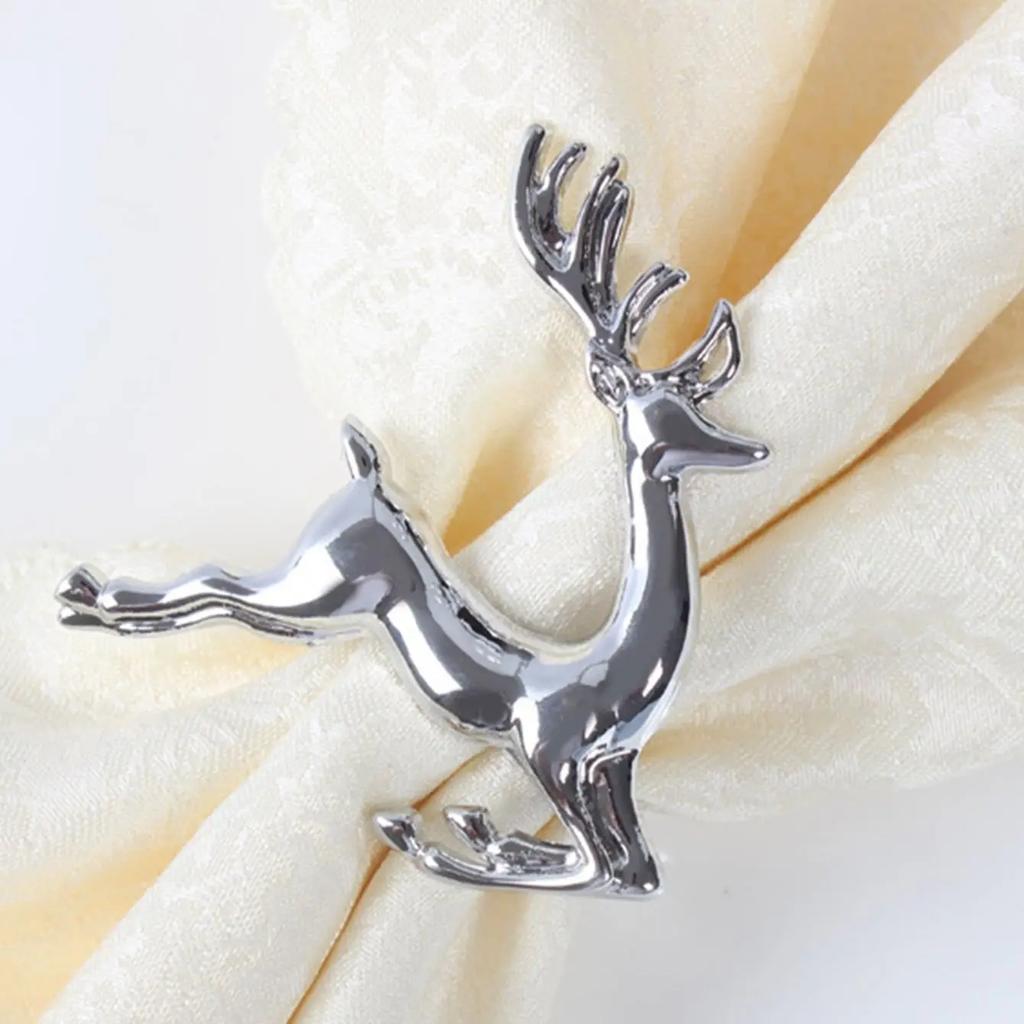 1 шт.-Ресторан Свадебная Вечеринка Обеденный Стол Де Рождественский Лось Олень Кольца для Салфеток Золотой Сплав Пряжка для Салфетки Держатель для Колец для Салфеток Отель