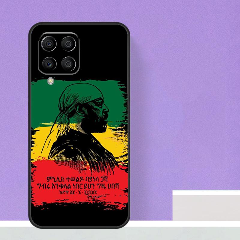 Emperor Menelik II of Ethiopia For Samsung Galaxy M13 M33 M53 M12 M32 M52 M14 M34 M54 M20 M51 M21 M30s M31s M15 M55 Case