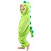 LOLANTA Dinosaur Kigurumi Baby Overalls Halloween Costume Christmas Costume for Boys and Light Green Sizes Kids' Girls, Flannel, 105-120