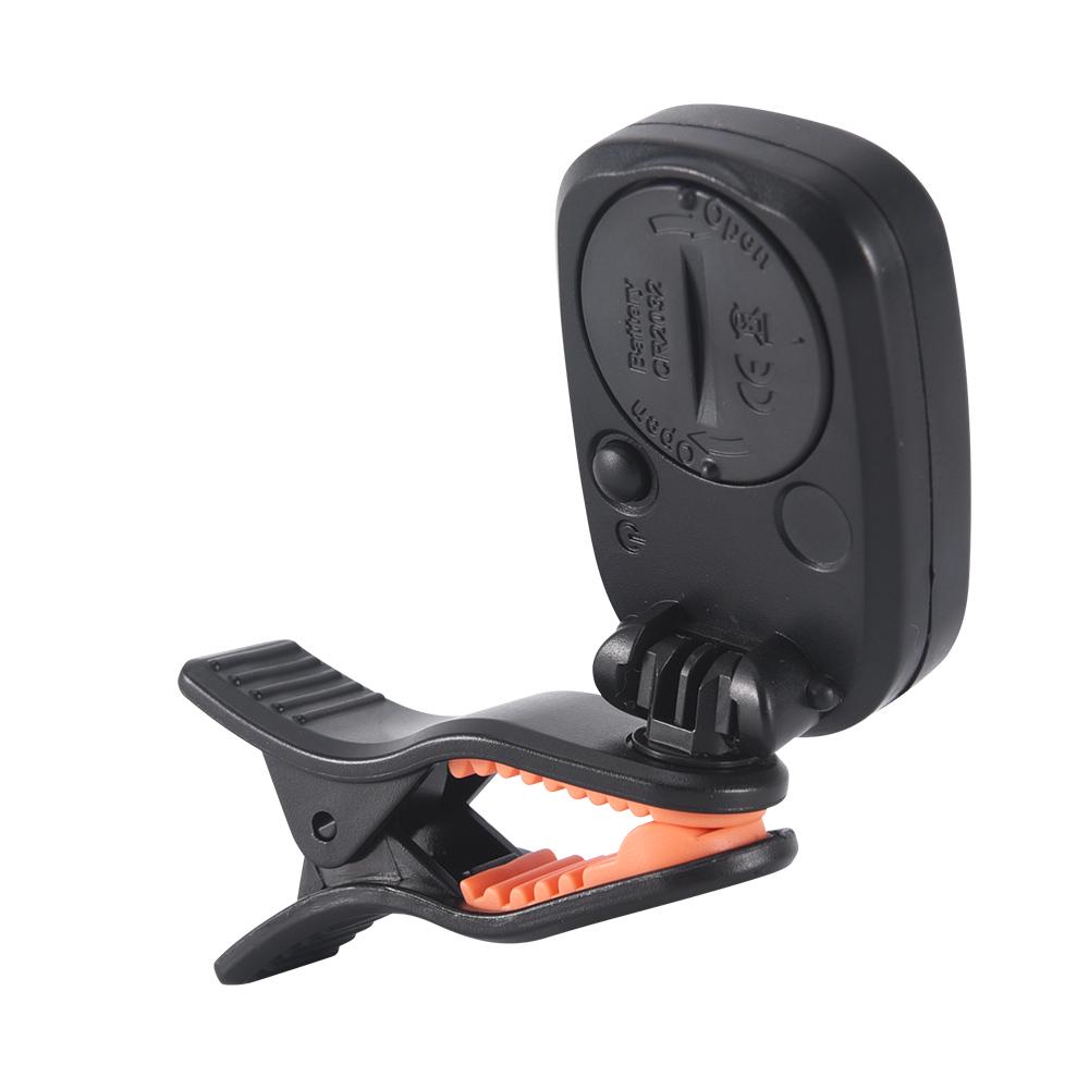 LT-01 Mini Clip-On Digital Electronic Tuner 360° Rotatable with 2 Backlight LCD Screen for Guitar Chromatic Bass Ukulele C/ D Violin