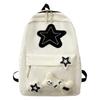 Star Women's Corduroy Backpack - Large Capacity, College Style for Junior & High School Students