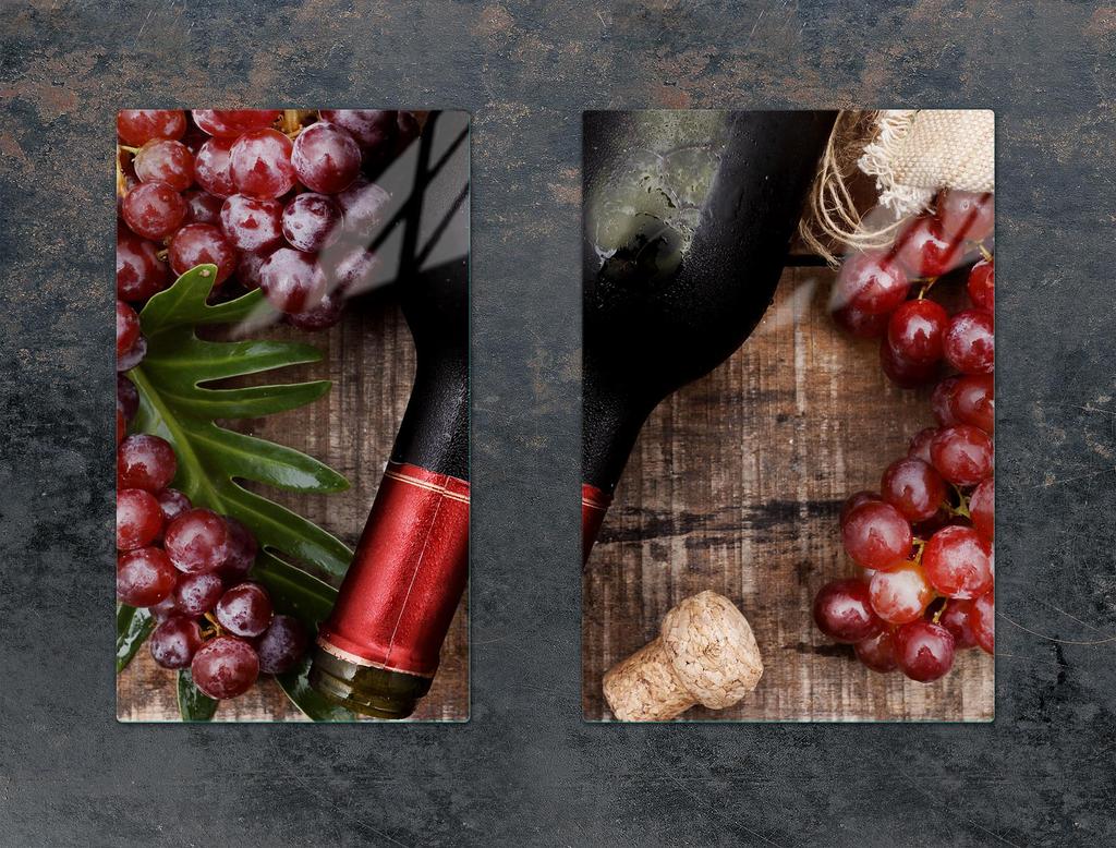 SZKLANA PŁYTA OCHRONNA DO KUCHNI 65x52 WINO