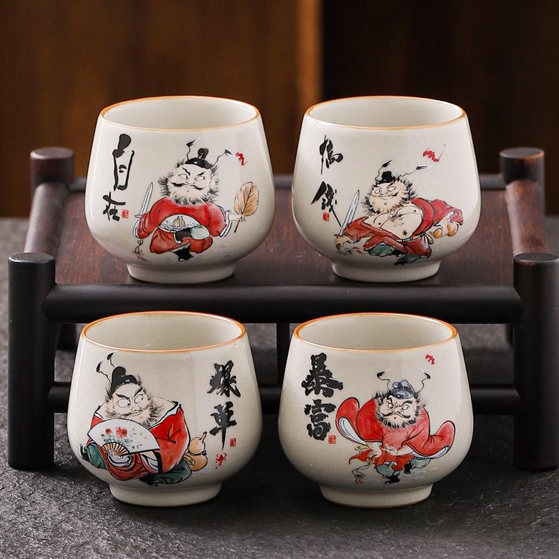 Ru Kiln Master Cup Kung Fu Teacup Tea Tasting Cup Household Tea Drinking Cup Company Activities Store Opening Gifts