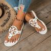 2024 осень Женские шлепанцы для отдыха, отдыха, пляжа, тапочки на плоской подошве с зажимом для носка, большие размеры, женские дизайнерские тапочки